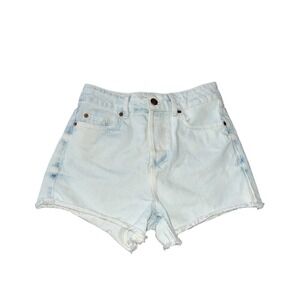 Topshop Moto W26 Womens Light Denim Shorts Frayed Hem US 4 , UK 8 , EUR 36.